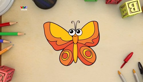 vẽ con bướm vàng